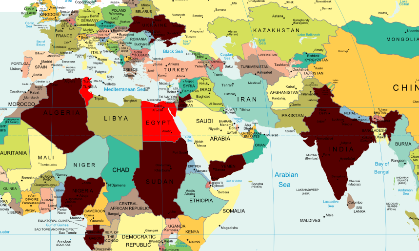 Ближний восток на русском. Политическая карта ближнего Востока и средней Азии. Карта Северной Африки и ближнего Востока. Политическая карта мира Ближний Восток. Карта ближнего Востока и средней Азии.