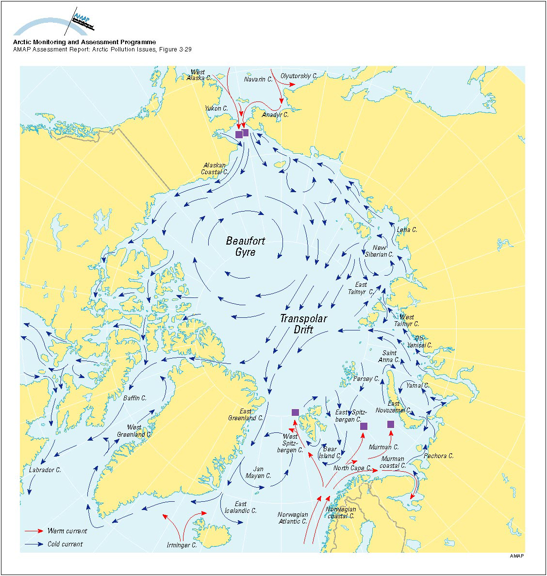 Холодное течение северо ледовитого океана. Течения Северного Ледовитого океана на карте. Карта морских течений Северного Ледовитого океана. Течения Северного Ледовитого океана теплые и холодные на карте. Течение морей Северного Ледовитого океана.