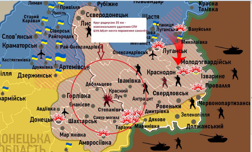 Карта поражения россии