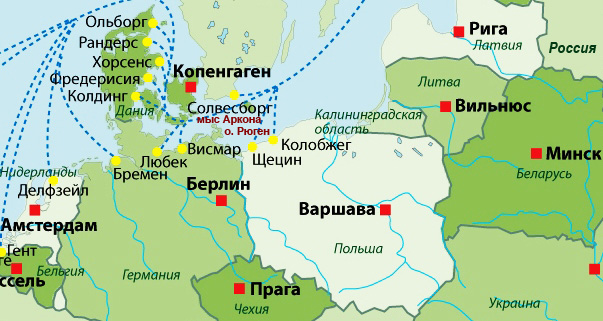 Острова германии карта