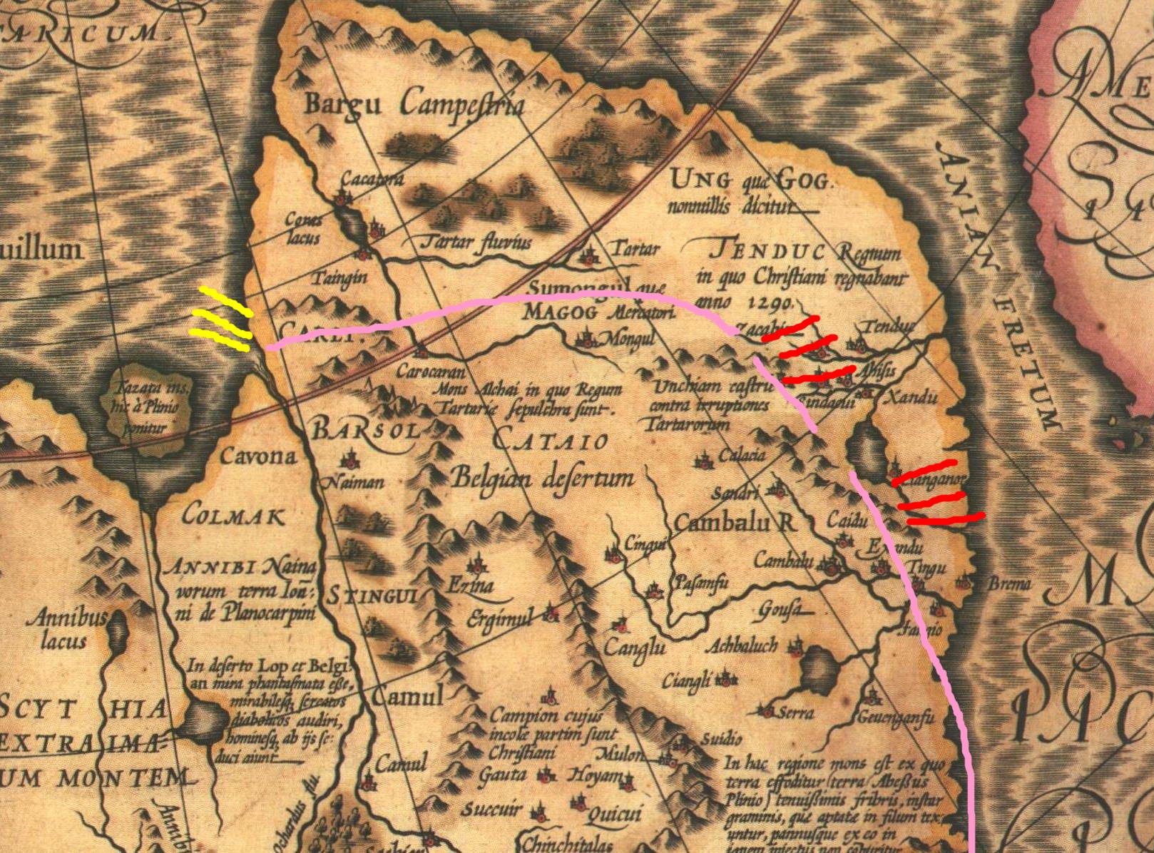 Провалиться в тартарары. Гог и Магог на картах Тартарии. Карта Меркатора Гог Магог. Царство Гога и Магога карта.