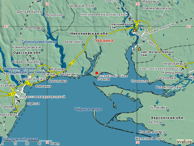 Карта очакова николаевской обл