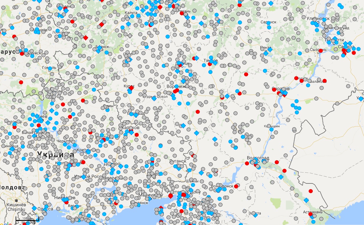 Карта зон полетов малой авиации