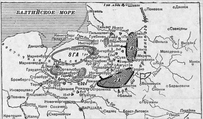 На карте селение кунерсдорф и город кенигсберг