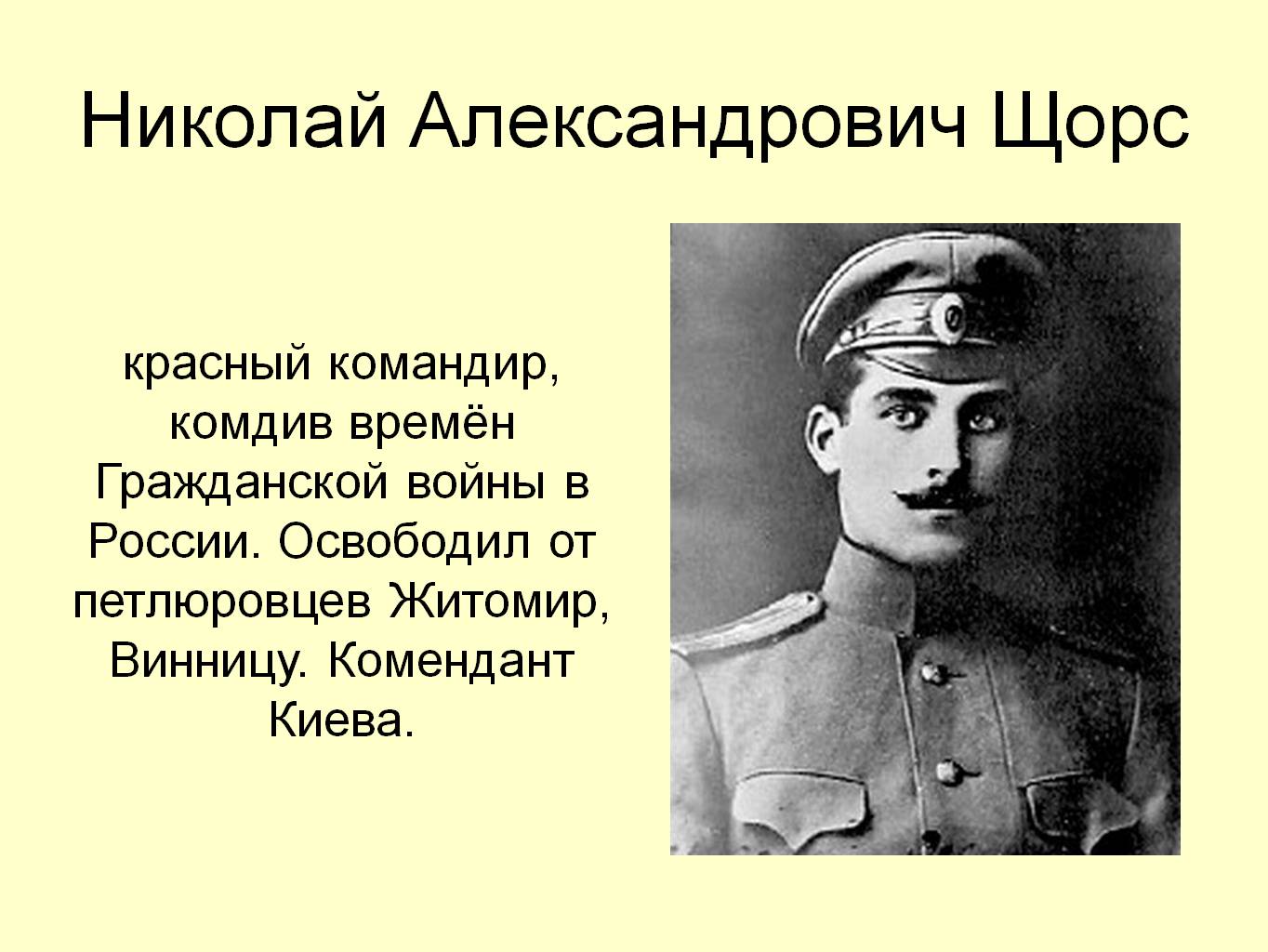 Красные командиры. Щорс командир красной армии. Николай Александрович Щорс. Щорс Николай Александрович в гражданской войне. Щорс Николай Александрович презентация.