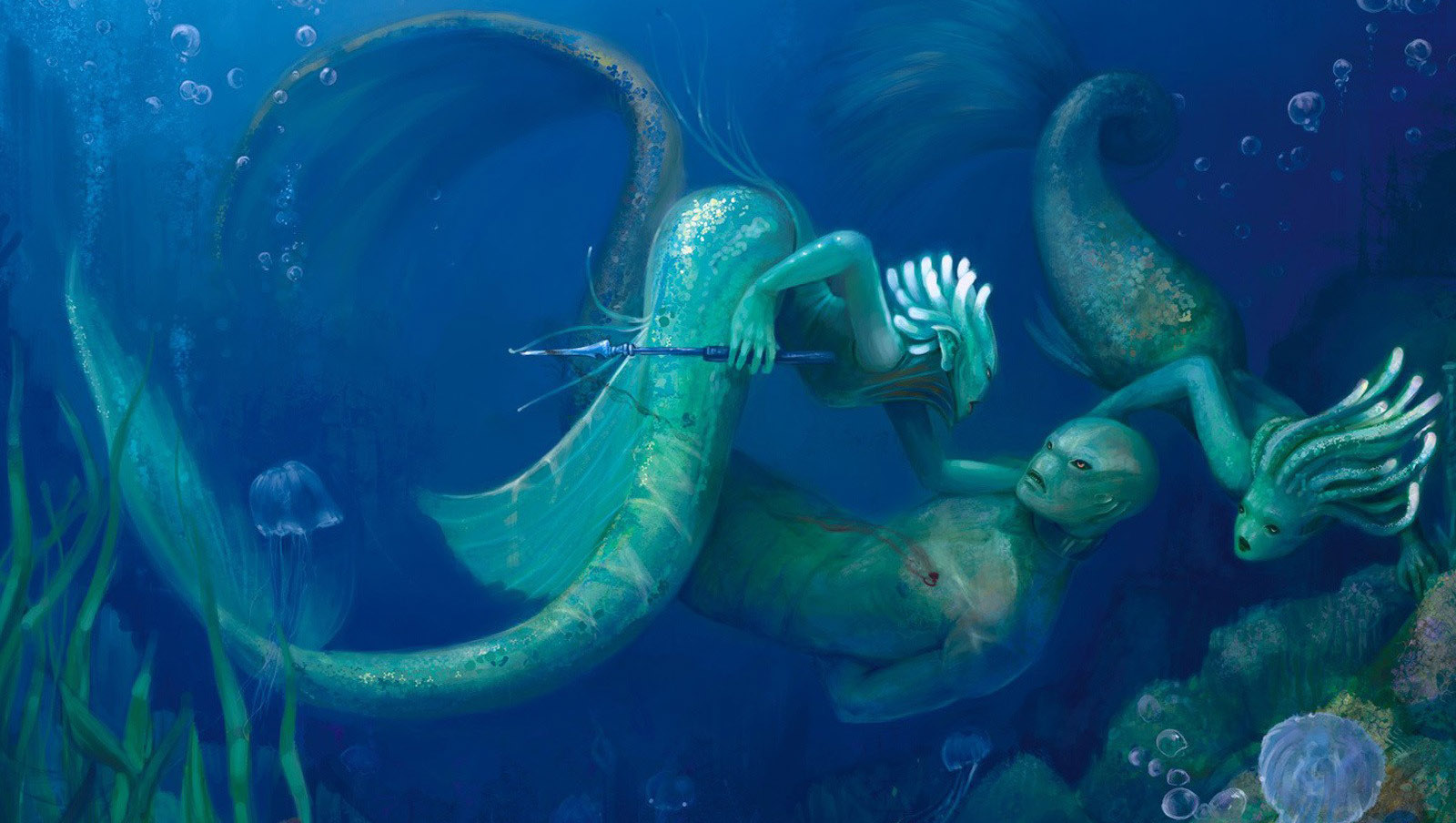 Много лет за годом год из глубин. Водные существа. Водные монстры. Подводный монстр. Морские обитатели фэнтези.
