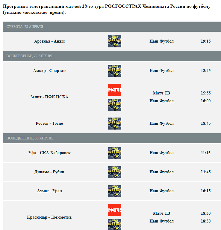 Во сколько часов матч. 28 Тур чемпионата России по футболу. Наш футбол программа. Программа футбольного матча. Футбол 28 тур Результаты.
