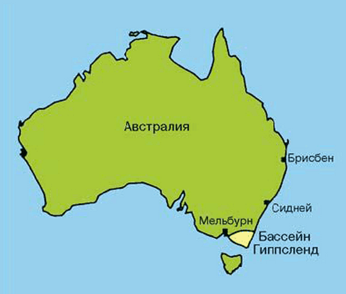 Карта материков австралия