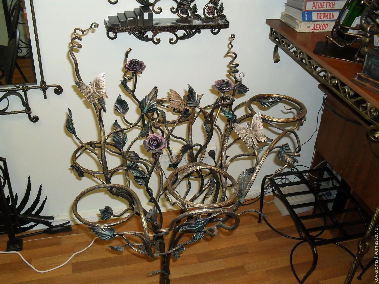 ковка художественная ар нуво. коварт художественная ковка. изделия из кованного металла. кованые вешалки. каминный набор t14130sn.