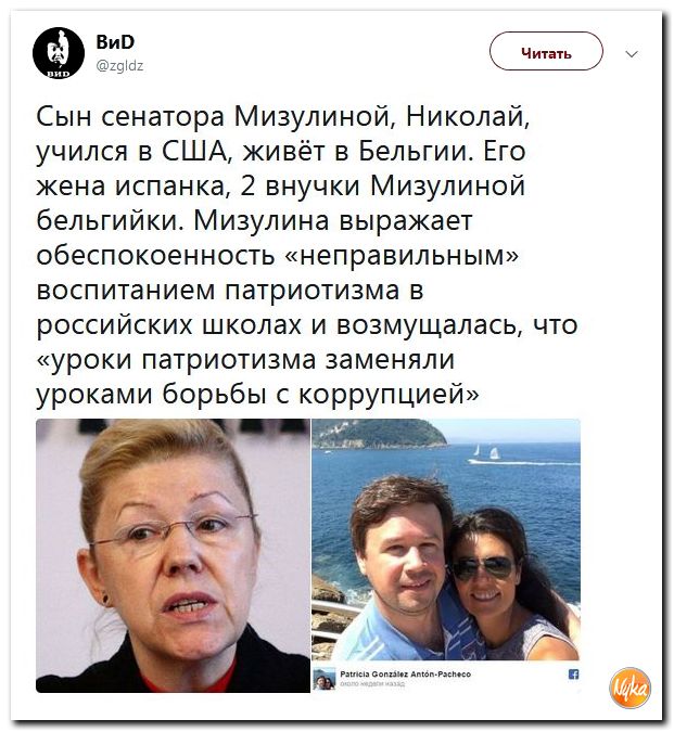 Мизулина сын