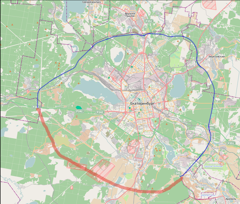 Екатеринбург где проходит. Екатеринбургская Кольцевая автомобильная дорога. Схема объездной дороги вокруг Екатеринбурга. Екатеринбург Кольцевая автодорога. ЕКАД на карте.