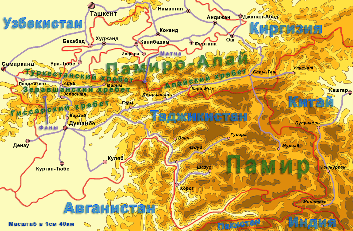 Где находится таджикский. Памир и Тянь Шань на карте. Горы Тянь Шань и Памир на карте. Памиро Алай горы на карте.