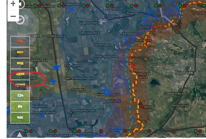 Карта украины торецк