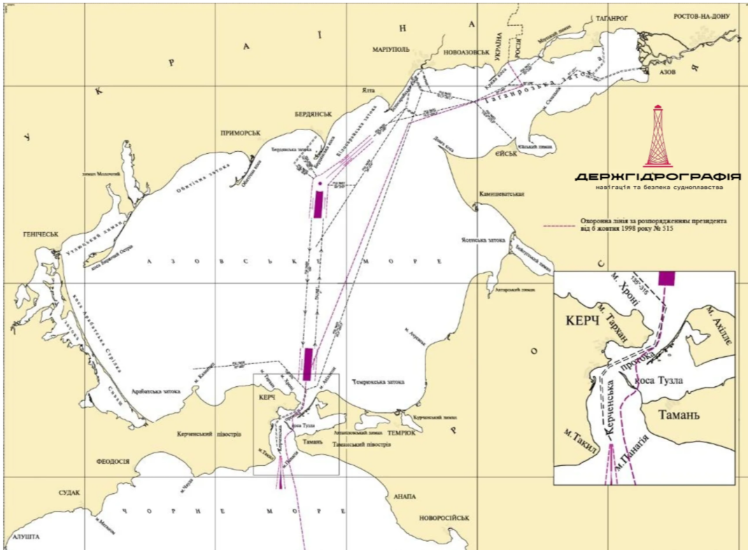 Береговая линия азовского моря карта