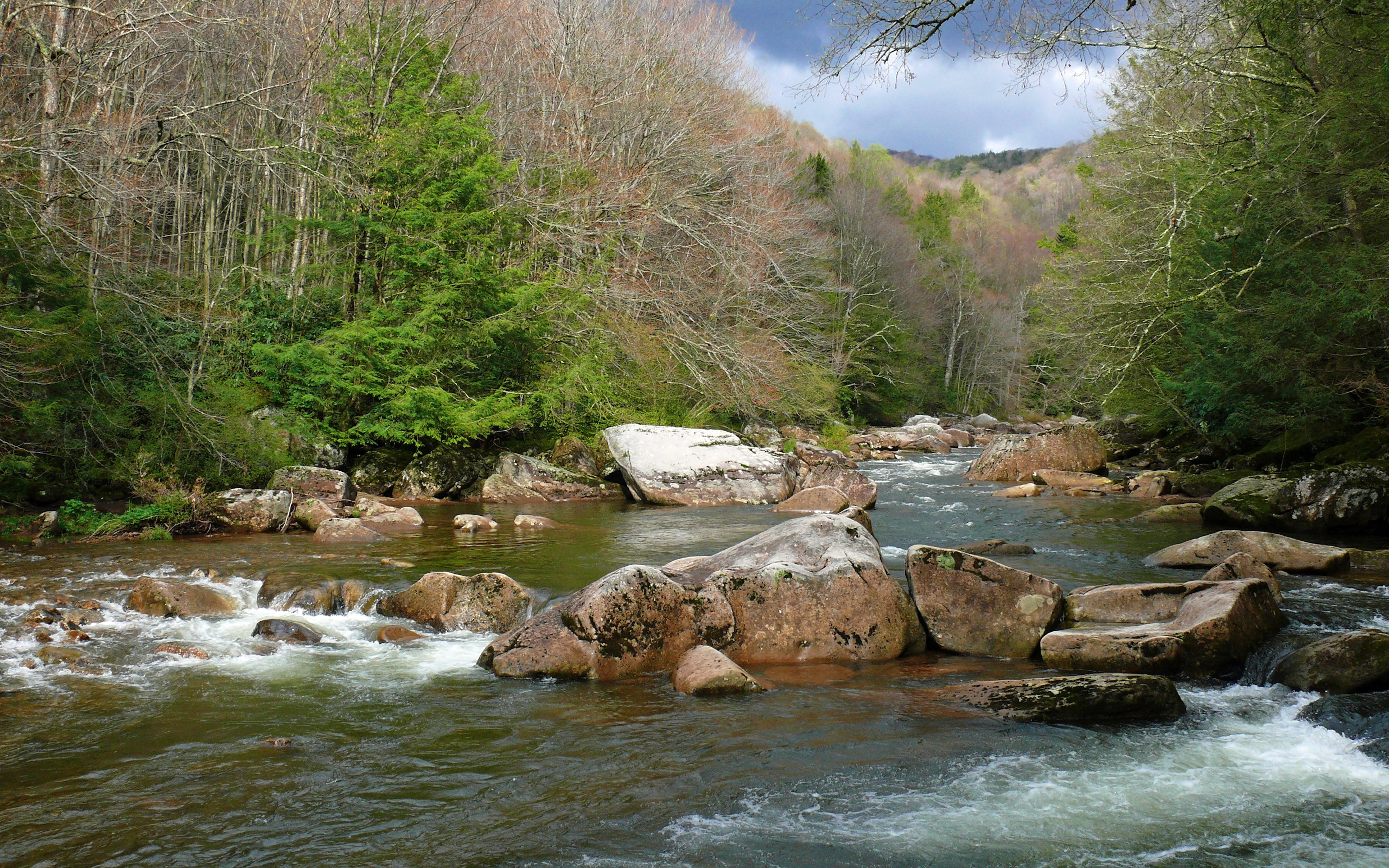 Маленькие горные речки. Мононгахила, Западная Вирджиния,. Река Убин. Река Текос. Река Шебш.