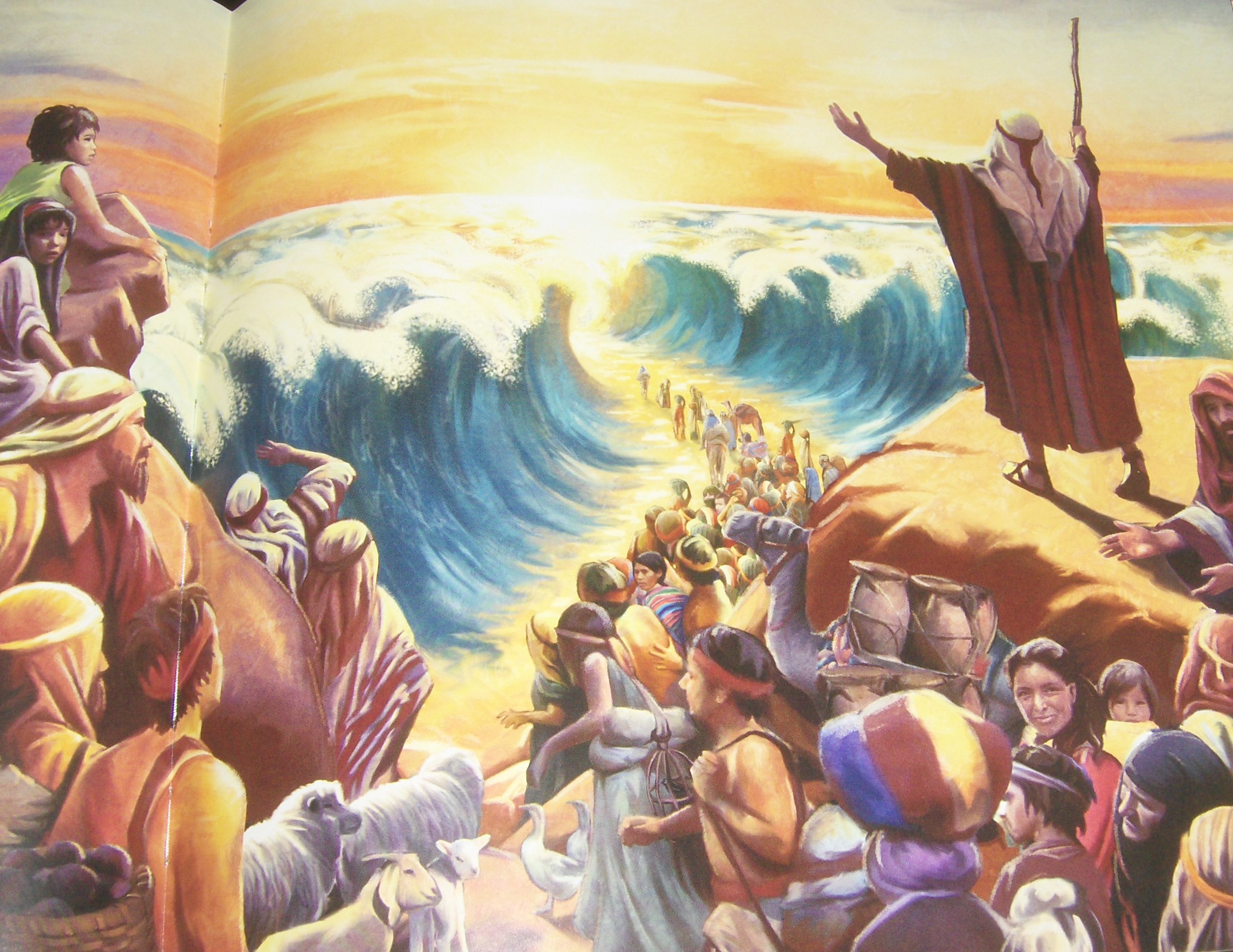 Скитание евреев по пустыне. Библейский сюжет о Моисее и исходе евреев из Египта. Исход из Египта евреев море расступилось.