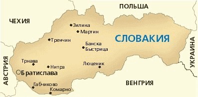 Карта в словакии