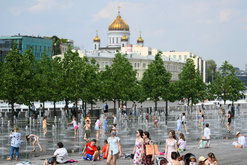 Жара в москве фото