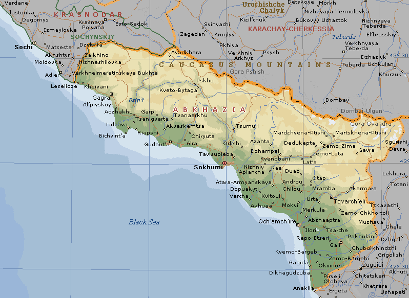 Что такое абхазия и где она находится. Республика Абхазия на карте. Карта Черноморского побережья России и Абхазии. Карта Абхазии побережье черного моря. Карта Черноморского побережья Абхазии и Грузии.