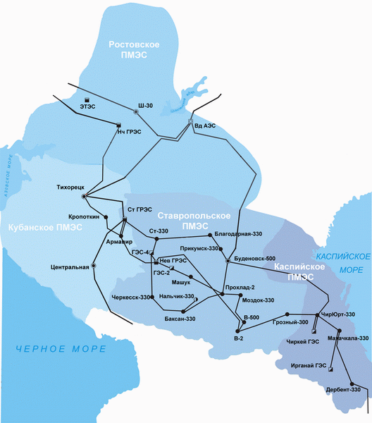 Карта подстанций мрск