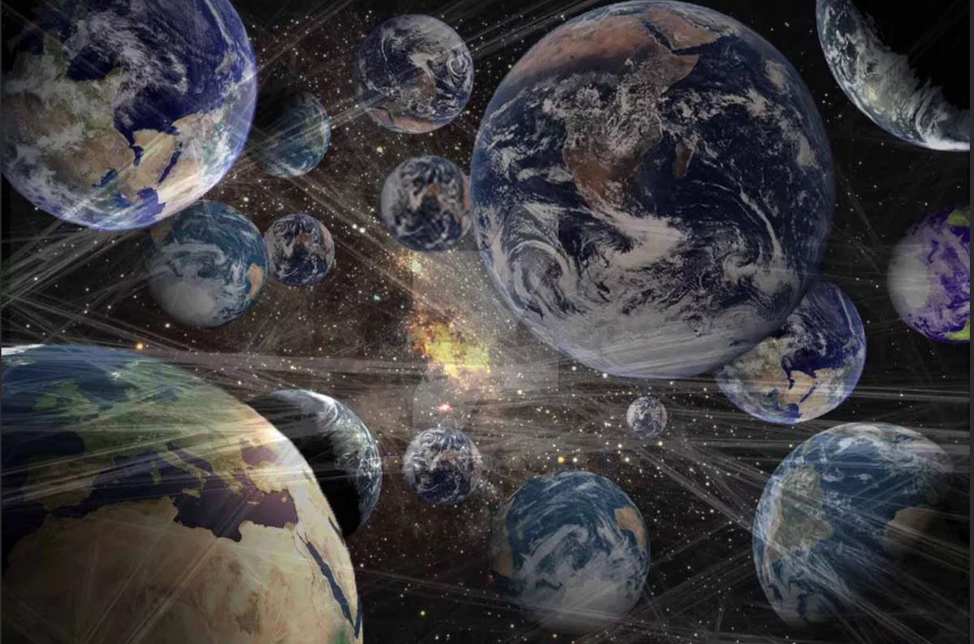 Планета земля и другие 7 планет. Мультивселенная Метавселенная. Мультивселенная теория. Разные планеты в космосе. Параллельные вселенные.
