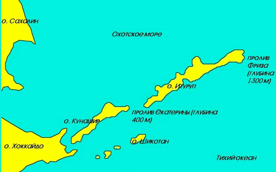 Граница курильских островов с японией. Курильские острова на карте граница с Японией. Первый Курильский пролив. Проливы Курильских островов на карте. Южные Курилы на карте на которые претендует Япония.