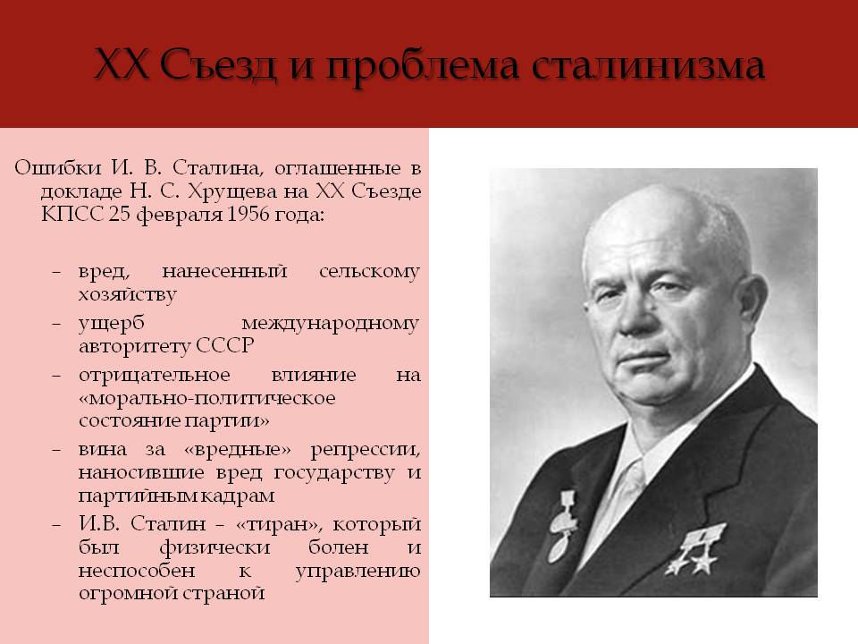 1953 1956 год. В чем обвинил Хрущев Сталина на 20 съезде. Хрущев доклад. В чём Хрущёв обвинил Сталина. Проблемы сталинизма.
