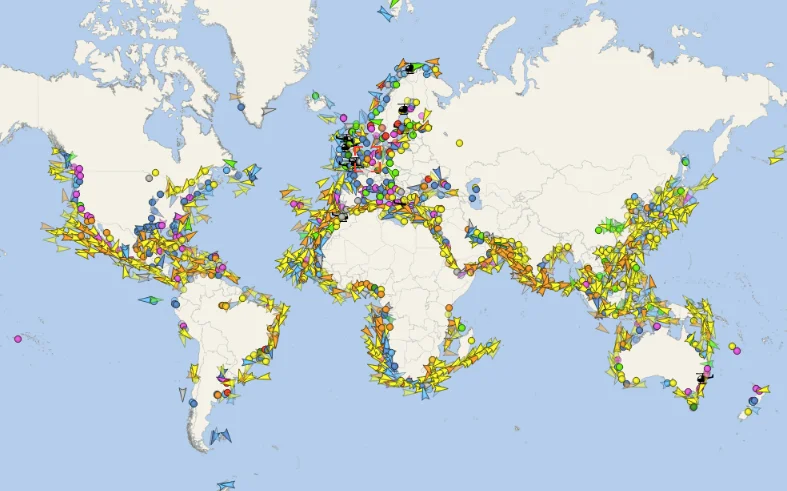 Карта судов мира