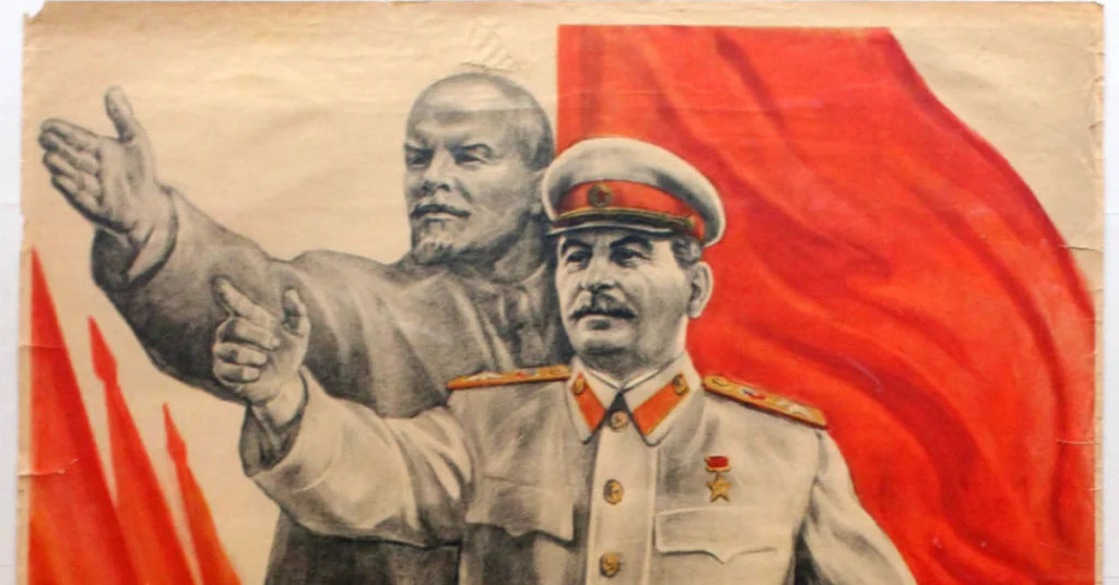 Плакат с изображением и в сталина