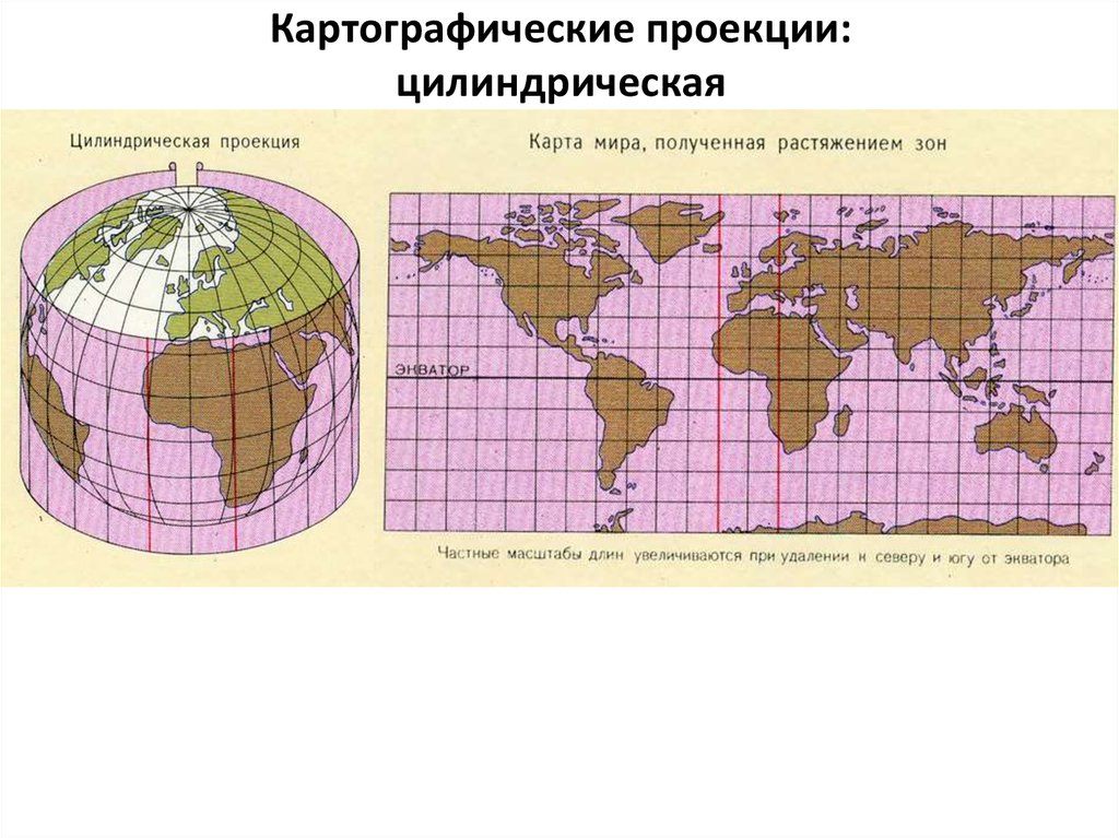 Картографическая проекция карты. Цилиндрическая картографическая проекция. Равноугольная цилиндрическая проекция карта. Цилиндрическая проекция Миллера. Пример цилиндрической картографической проекции.