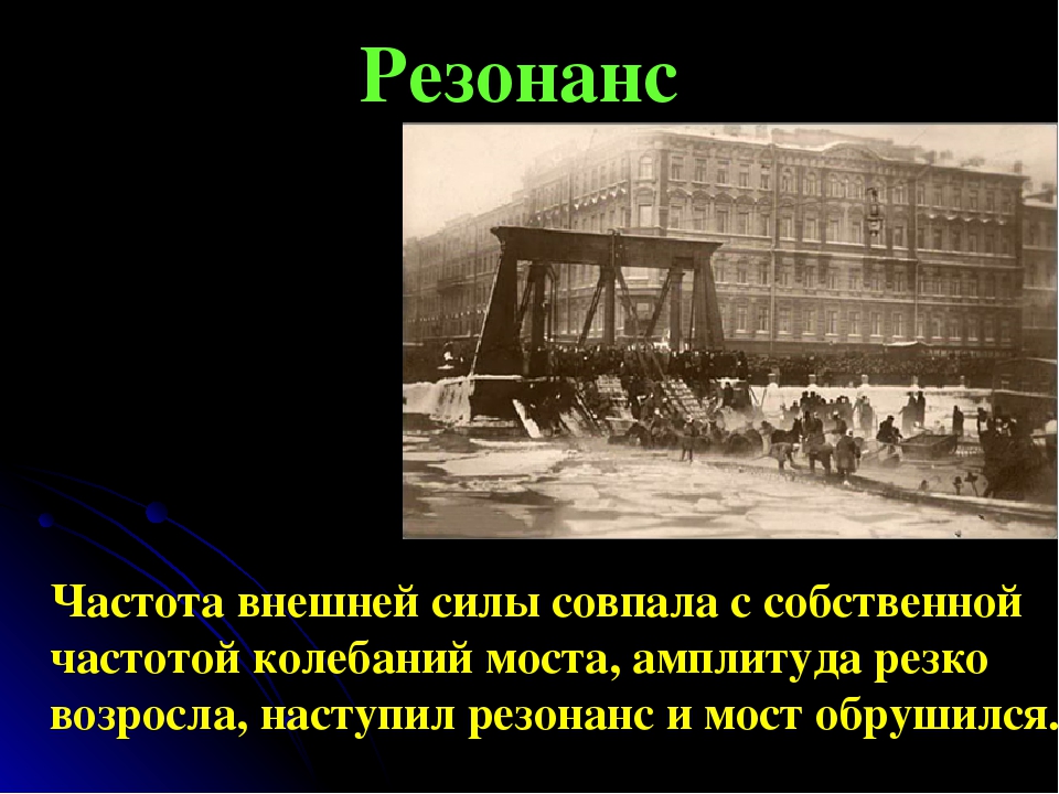 Презентация на тему резонанс в природе и технике