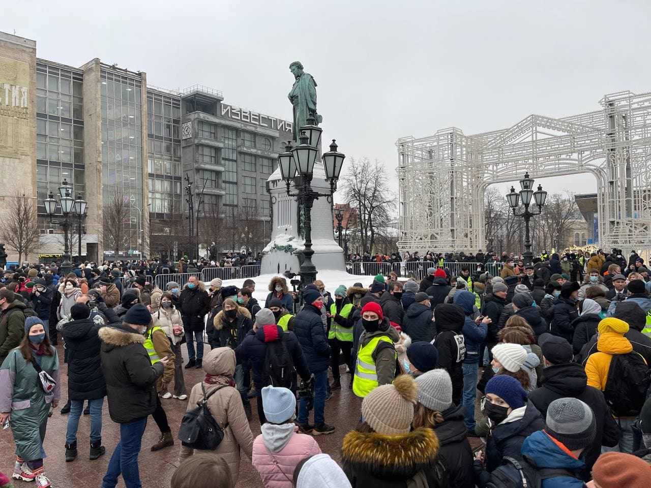 Сквер навального. Пушкинская площадь Москва митинг 23. Митинг 23 января 2021 Москва. Митинги Навального 2021.