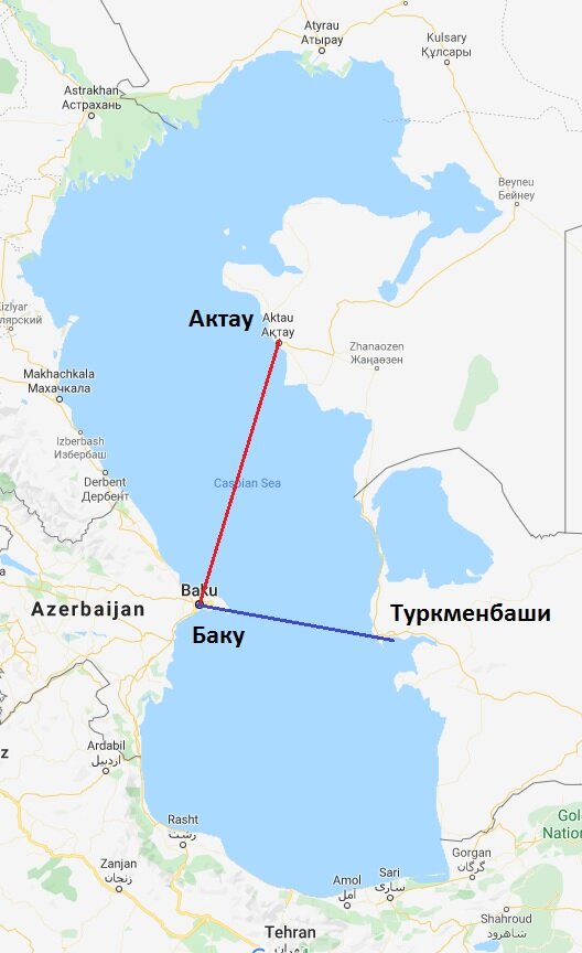 Расстояние до баку. Актау на карте Каспийского моря. Каспийское море Баку. Порты Каспийского моря. Туркменбаши Баку.