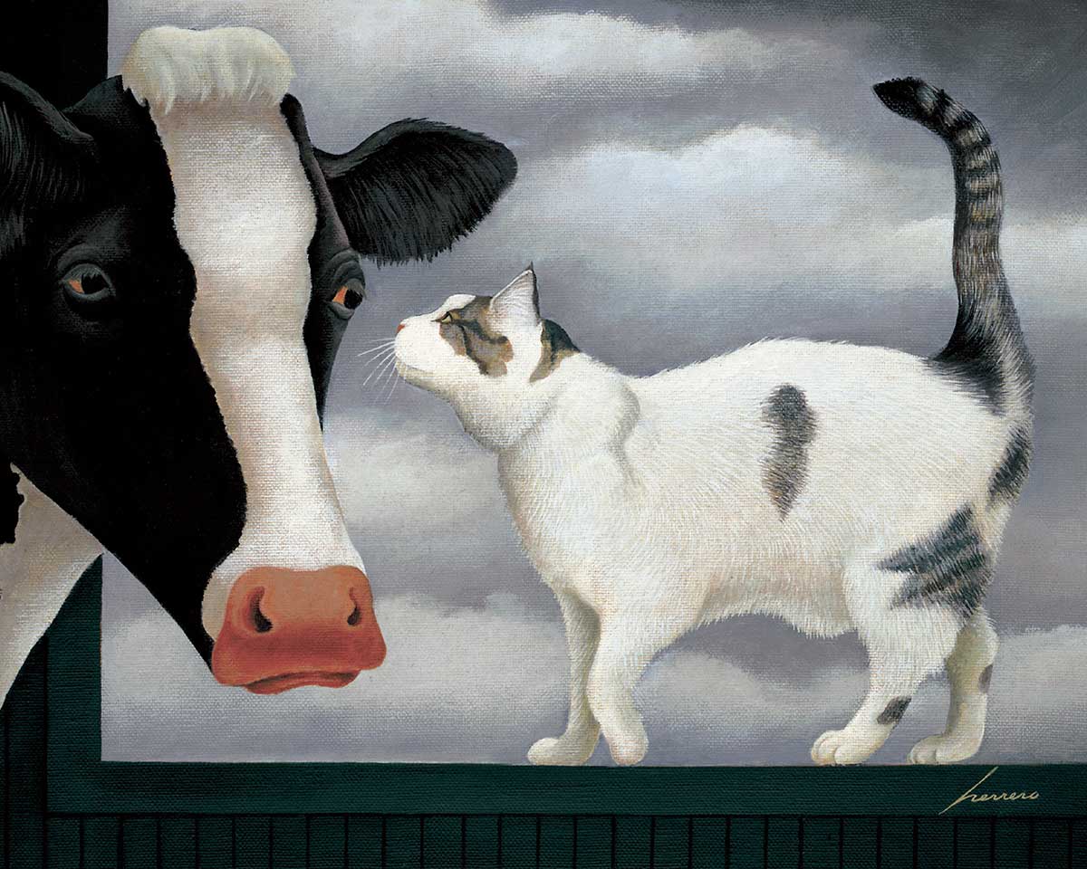 Котёнок и корова