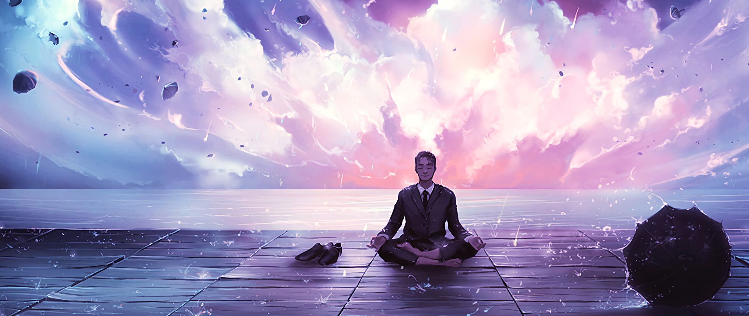 Видео 4 на дзен. Спокойный человек арт. Обои на рабочий стол медитация.