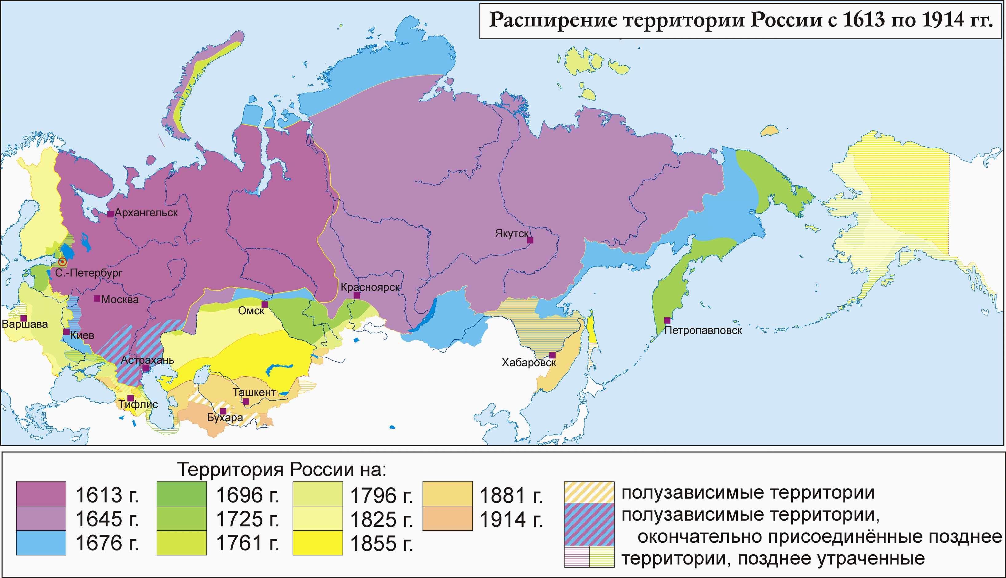 Границы россии по годам карта