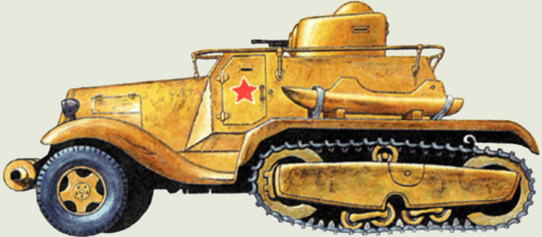 Средний полугусеничный бронеавтомобиль БА-30 СССР