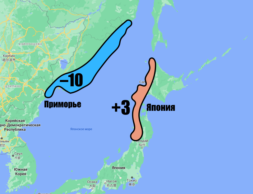 Почему в Японии гораздо теплее, чем во Владивостоке, хотя они на одной широте