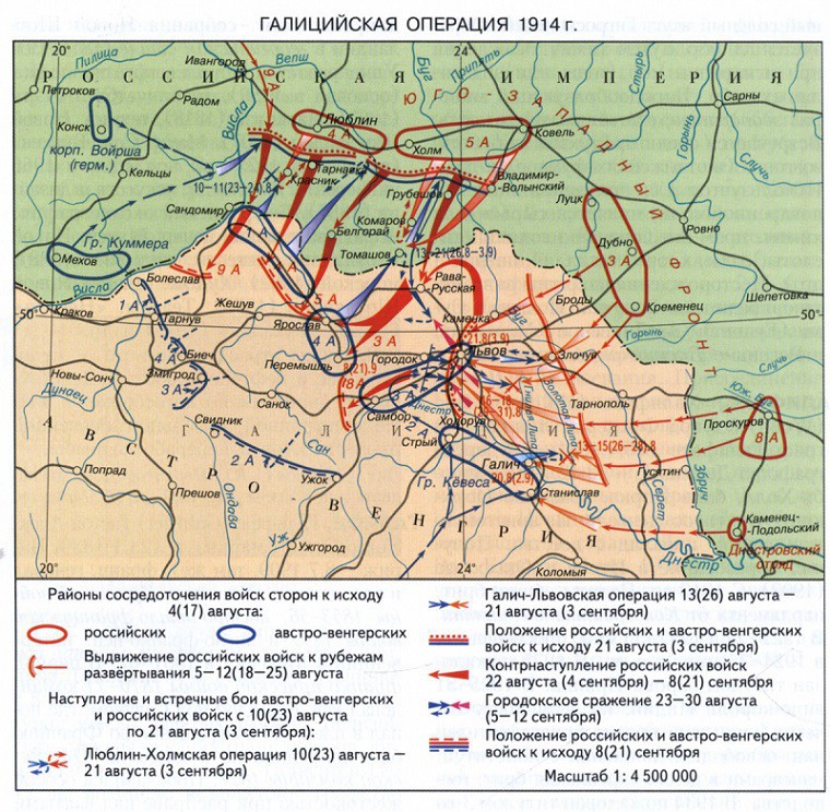 Галиция 1914 карта