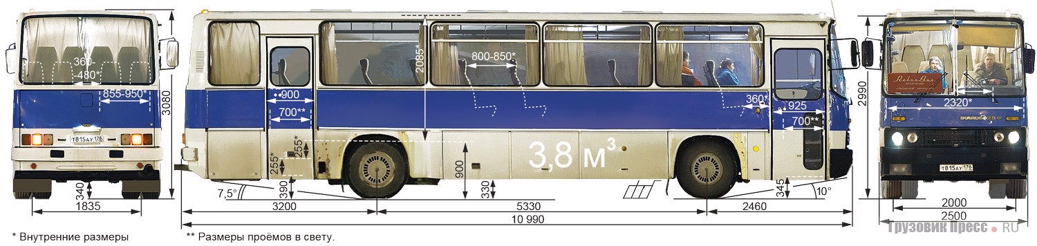 Чертеж икарус 250