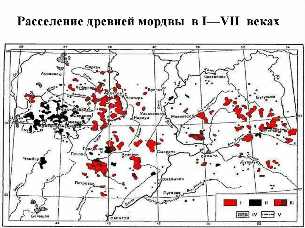 Эрзя и мокша карта