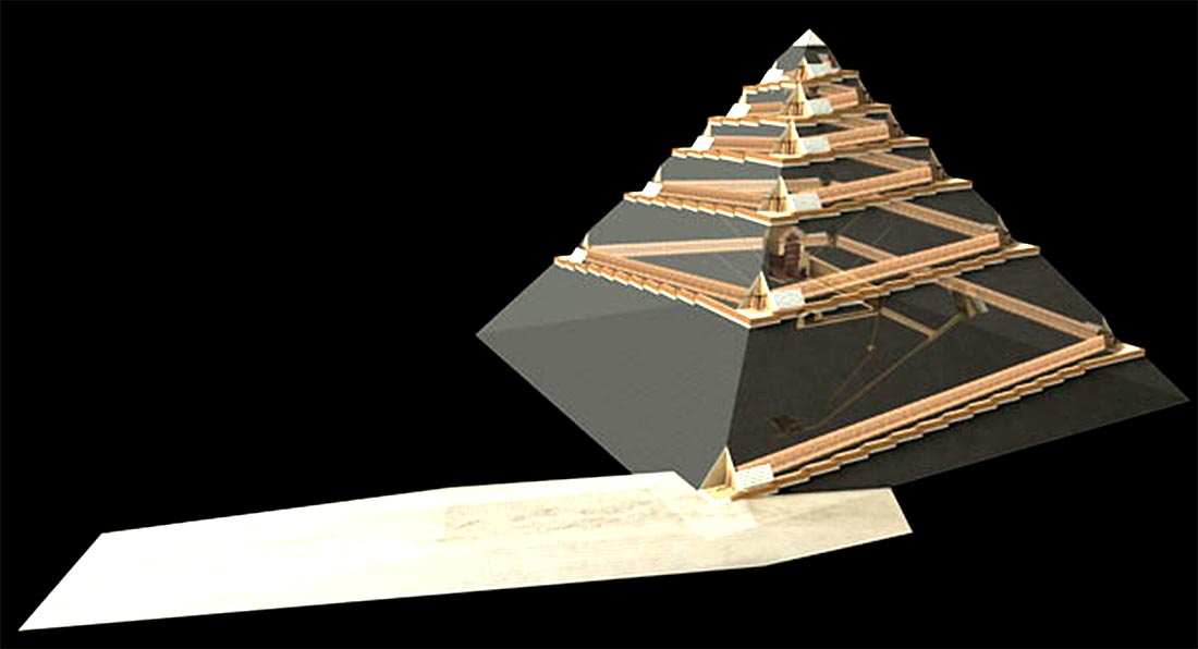 Т д пирамида. Верхушка пирамиды Хеопса. Пирамида Хеопса изначальный вид. Рампа для постройки пирамид в Египте.