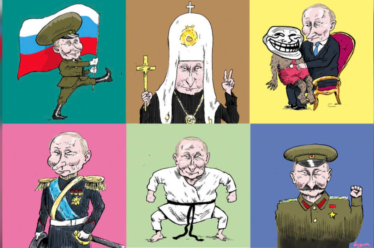 Карикатуры на Путина на западе