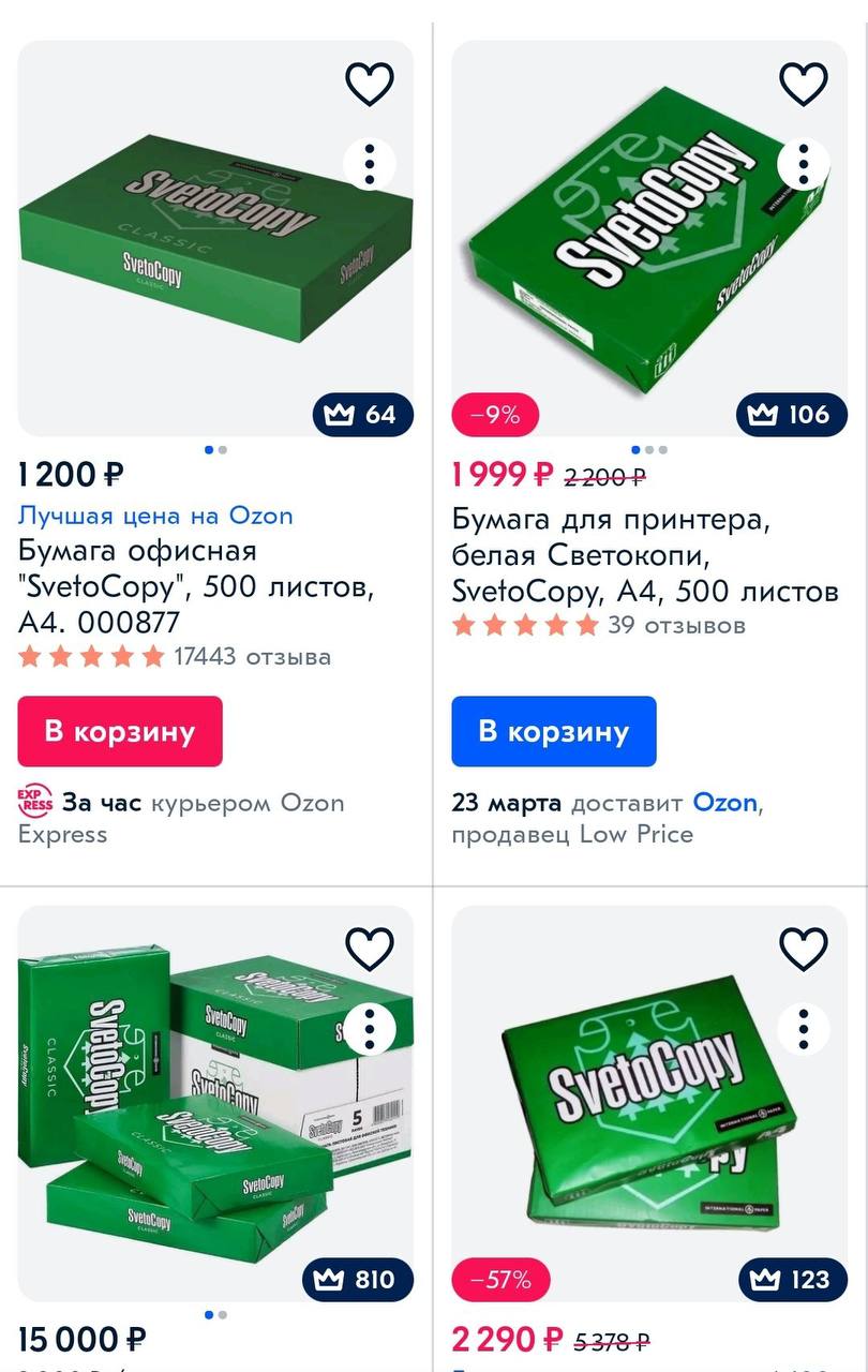 Офисная бумага Мем