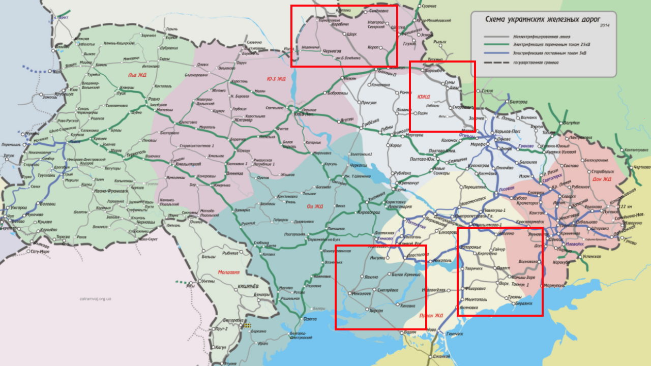 Схема железных дорог украины на карте с городами