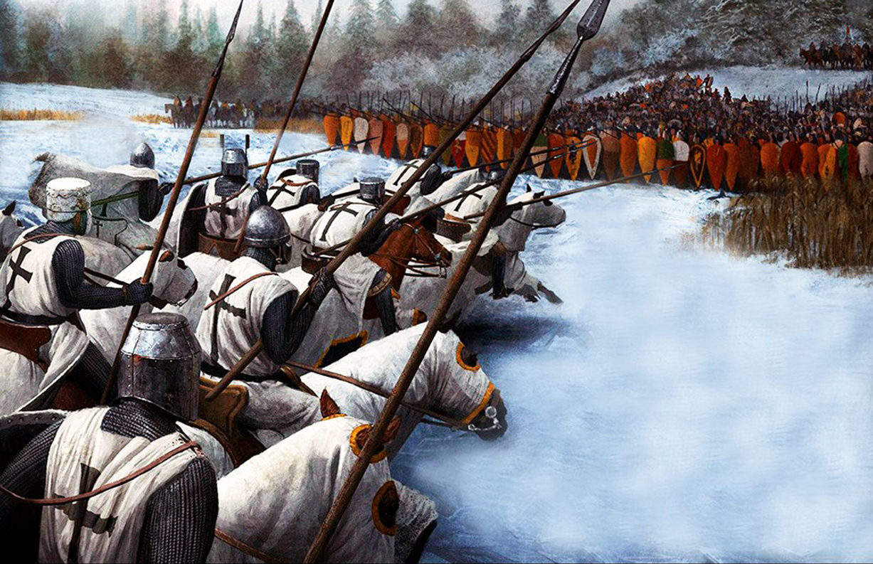 Князь одержавший победу на чудском озере. Битва Ледовое побоище 1242.