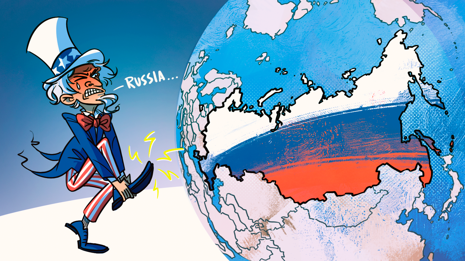 Западе почему е. Запад против России. Россия против США. Геополитика России. Карикатура на Европу.