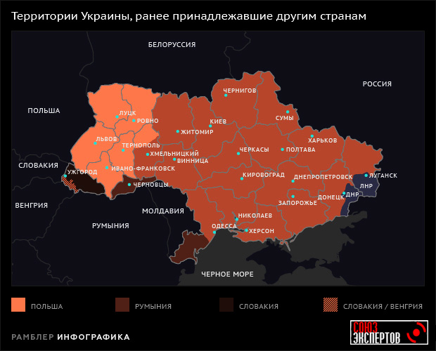 Карта развала украины