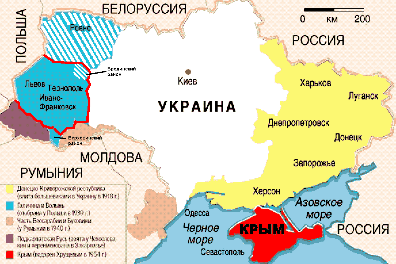 Территория Украины на 1922 год