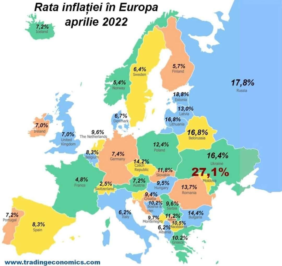 Карта европы 2022 года